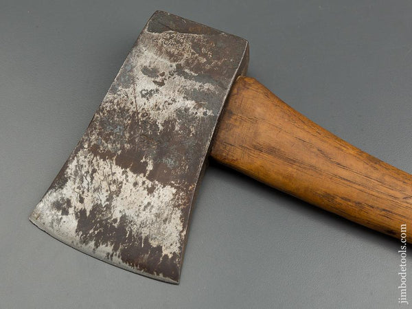 Hache Double Embout SPILLER N°4 Ancienne, Fabriquée à Oakland (Maine), USA, Tête Canoë Classique