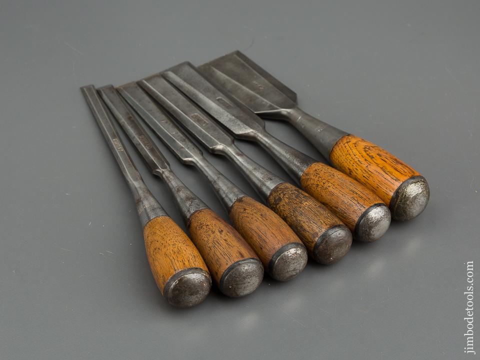 Great Set of Six STANLEY No. 5 EVERLASTING Chisels - 79910