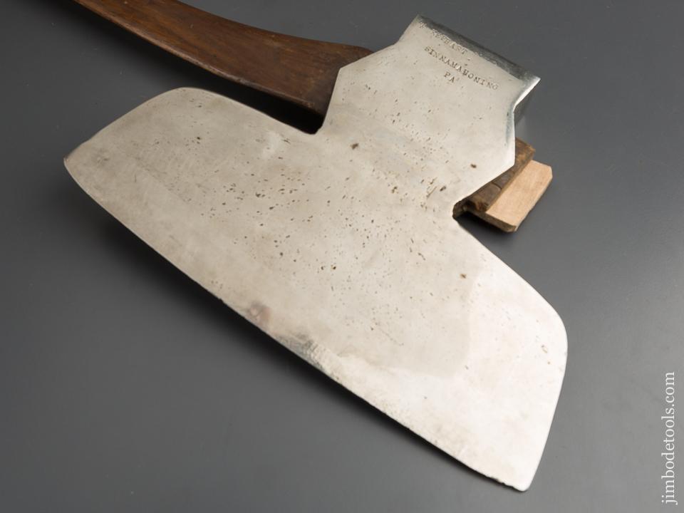 Wonderful 6 1/2 pound Offset Hewing Axe by W. KEPHART SINNAMAHONING PA - 79922