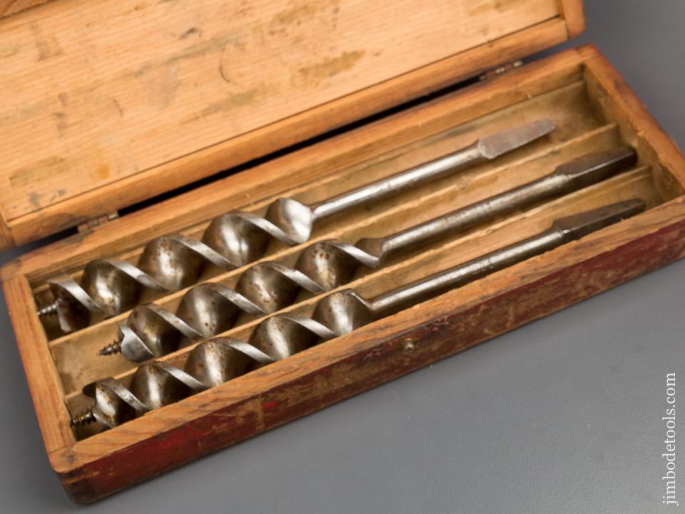 LIKE NEW Complete Set of 13 RUSSELL JENNINGS Auger Bits in Original 3 Tiered Box RARE Coarse Set - 79932