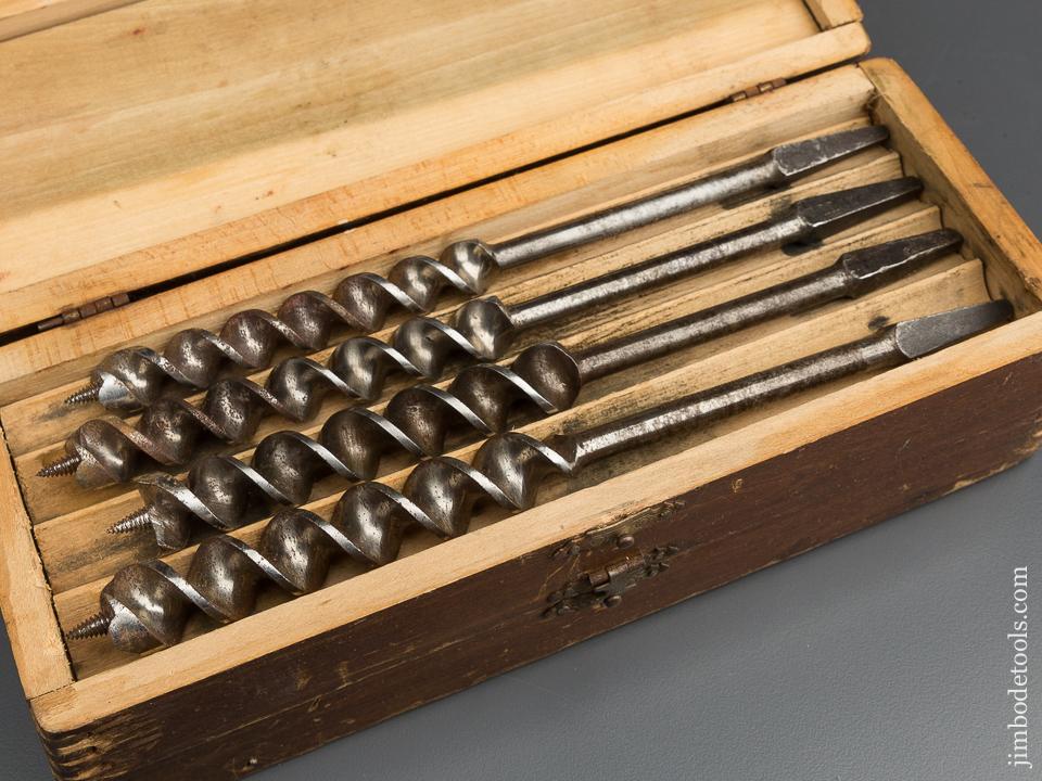 Complete Set of 13 RUSSELL JENNINGS Auger Bits in Original 3 Tiered Box - 79940