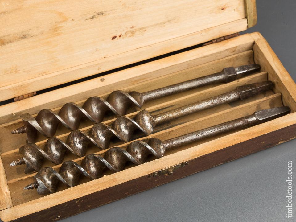 Complete Set of 13 RUSSELL JENNINGS Auger Bits in Original 3 Tiered Box - 79940