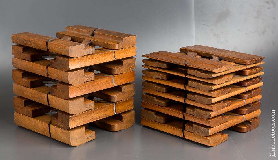 AMAZING! Full Set of 36 GRIFFITHS NORWICH Hollows & Rounds Moulding Planes circa 1803-1958 SKEWED - 80028