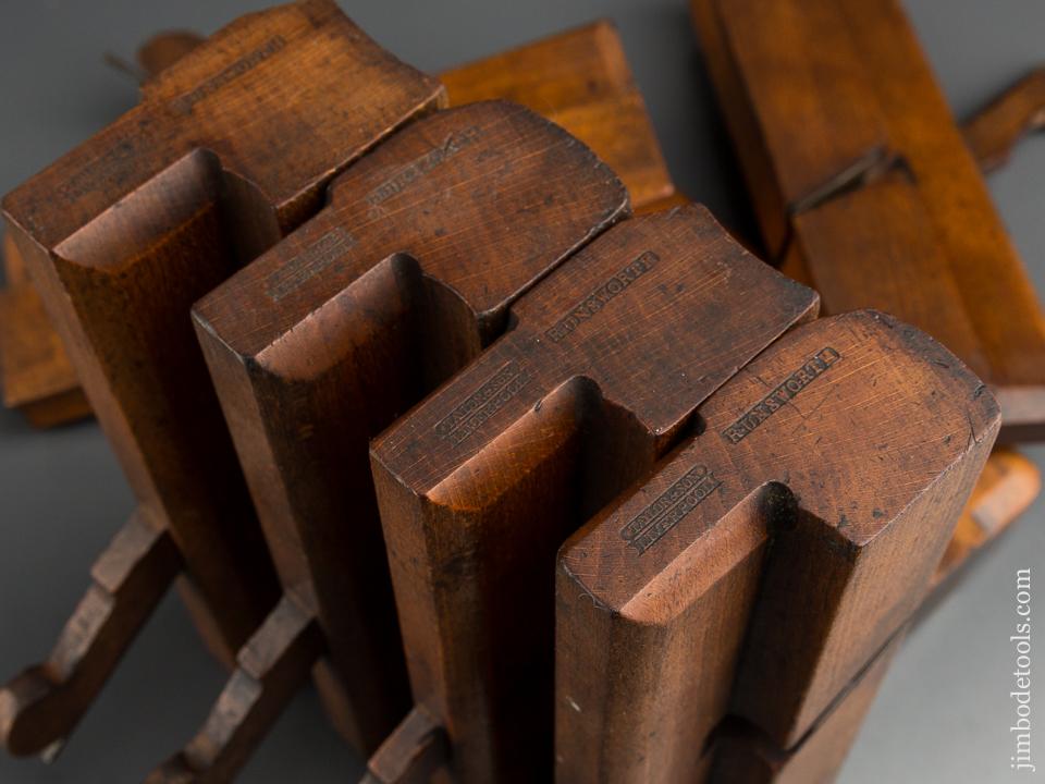 Complete Set of 18 Hollows & Rounds MATCHED PAIRS Moulding Planes EVENS by Two Makers TAYLOR & SON and HAYES - 80059