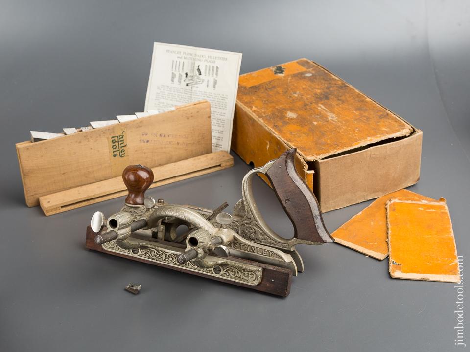 STANLEY No. 46 Skew Combination Plane 100% COMPLETE in Original Box with 11 Cutters - 80075