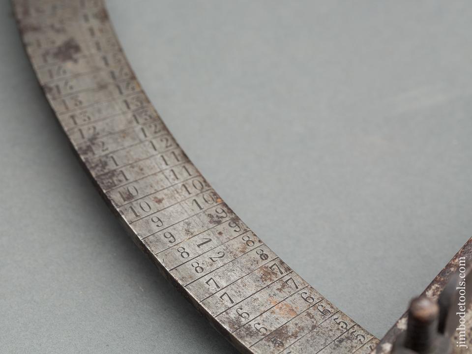 Stunning 38 inch Wheelwright's Caliper in Wood & Steel Dated 1868 Signed JACOUET JOSEPH - 80112U