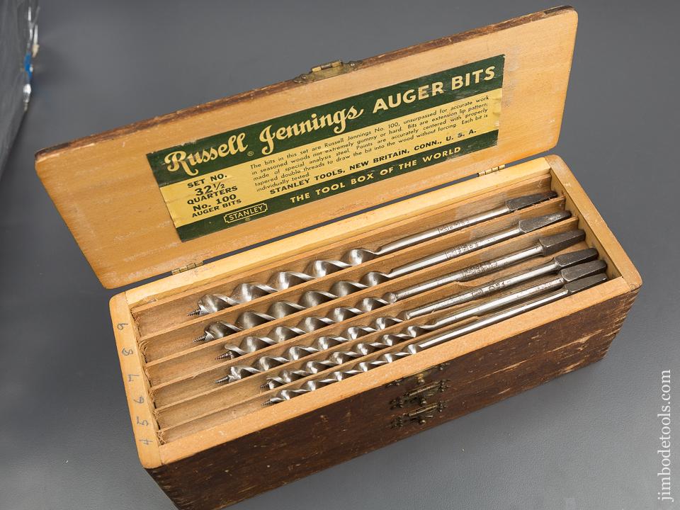 Complete Set of 13 RUSSELL JENNINGS Auger Bits in Original 3 Tiered Box - 80140