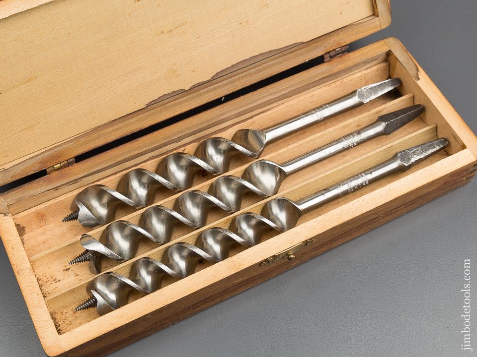 Complete Set of 13 RUSSELL JENNINGS Auger Bits in Original 3 Tiered Box - 80141
