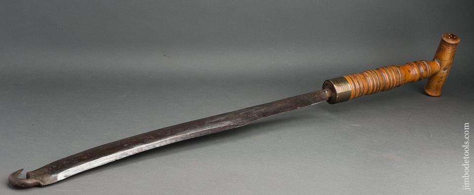 Awesome Boxwood Handled Clog Maker's Hook Knife - 80174