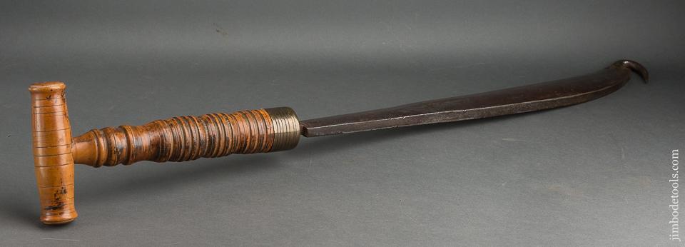 Awesome Boxwood Handled Clog Maker's Hook Knife - 80174