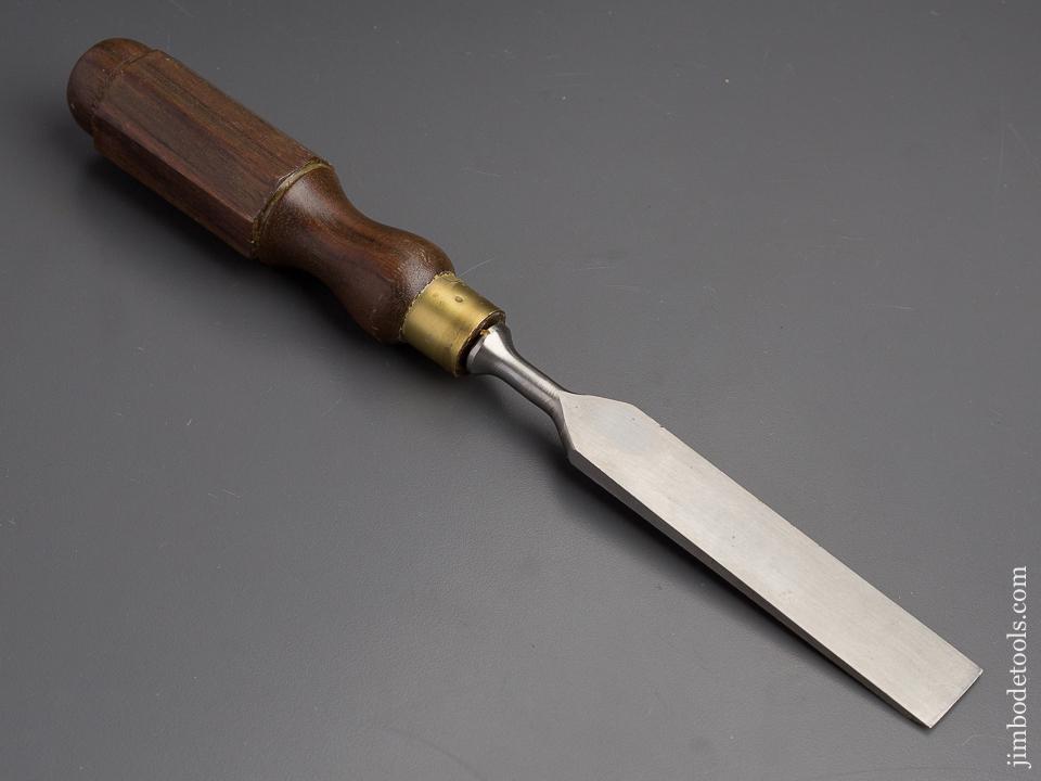 NEW OLD STOCK 1 x 12 1/2 inch JAMES SWAN Rosewood Handled Tang Firmer Chisel UNUSED - 80185