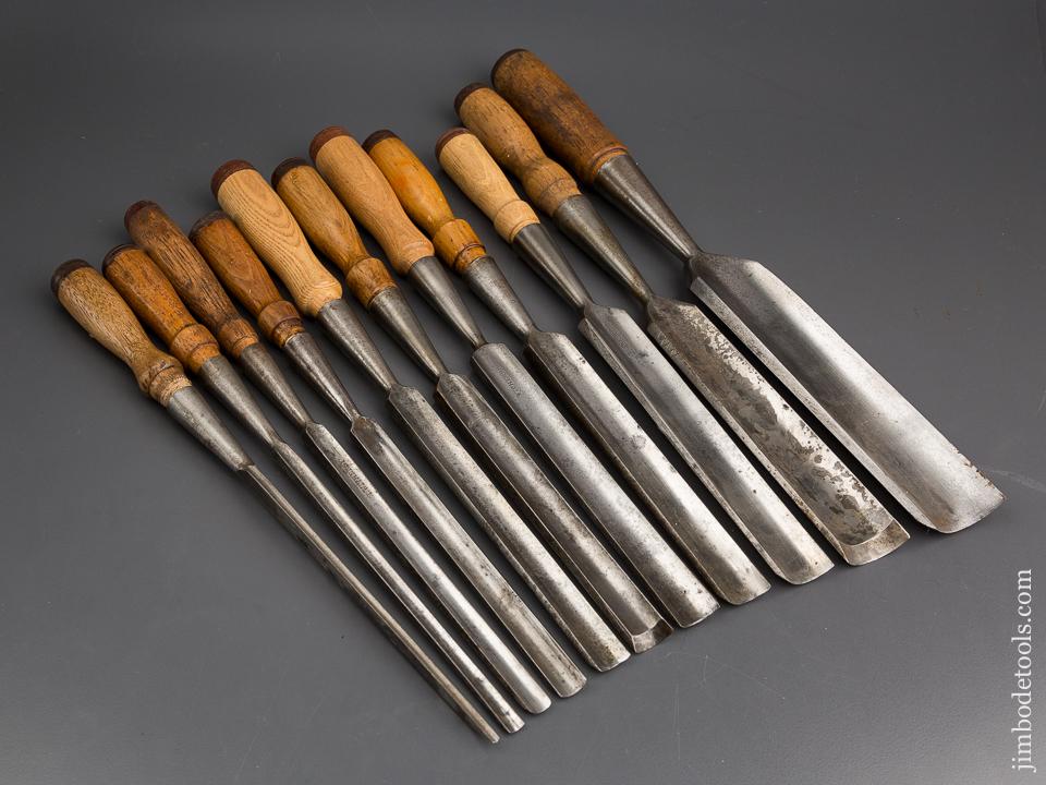 Graduated Set of Eleven Socket Firmer Chisels by T.H. WITHERBY - 80198
