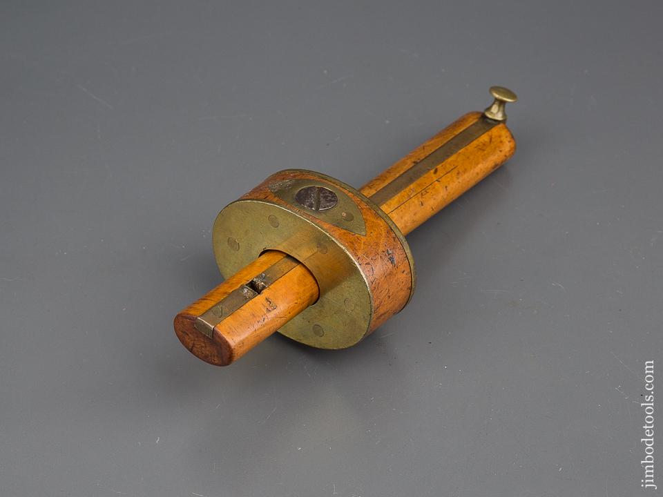 Lovely Seven inch Boxwood and Brass Mortise Gauge - 80215U
