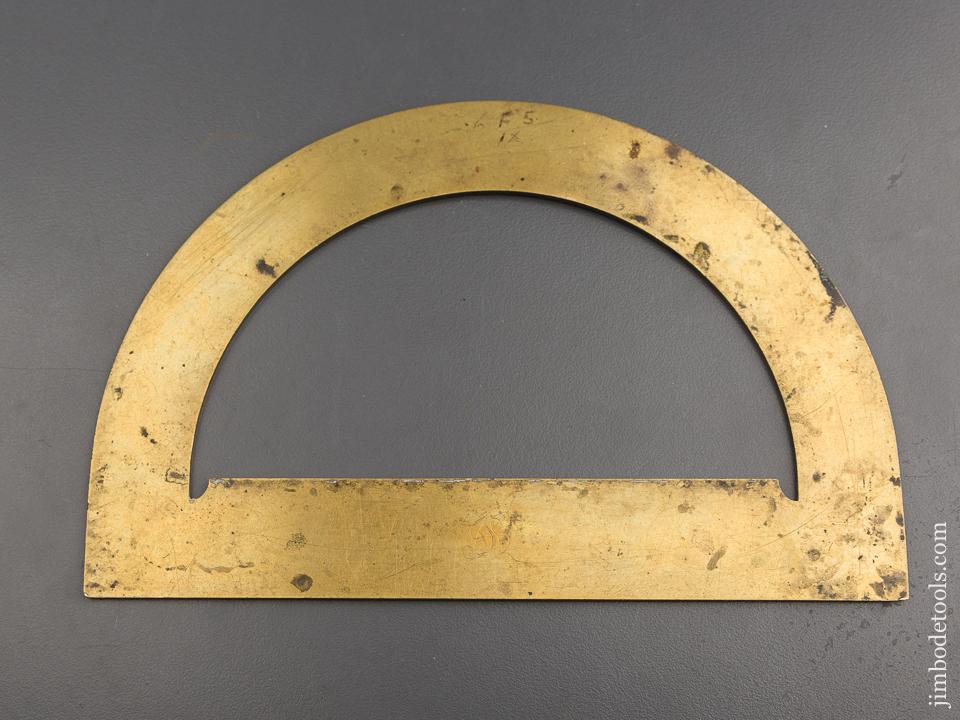 Dated 1748 French CADOT A LION 6 7/8 inch Brass Protractor - 80244U