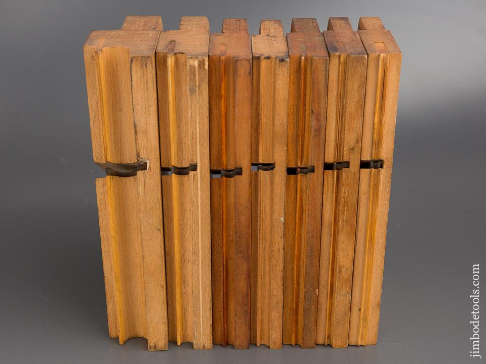 Crisp Side Bead Set of Seven Planes by J.F. & G.M. LINDSEY circa 1856-79 Huntington, MA - 80357
