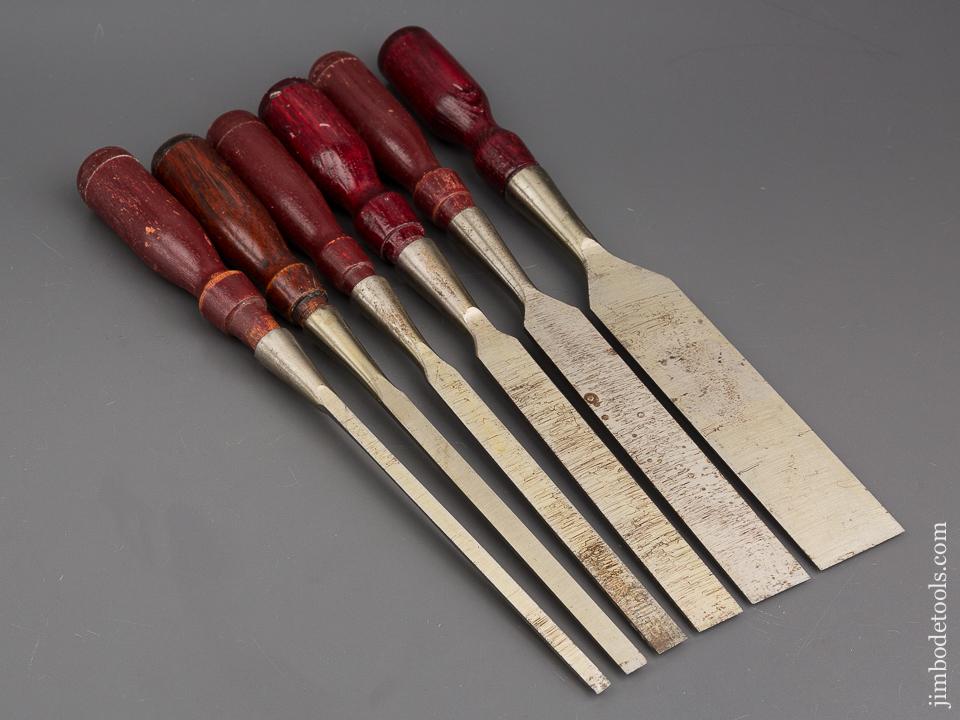 UNUSED! Set of Six STANLEY No. 720 Chisels - 80375