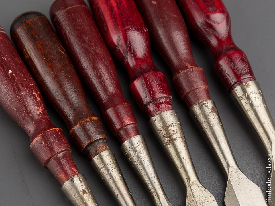 UNUSED! Set of Six STANLEY No. 720 Chisels - 80375