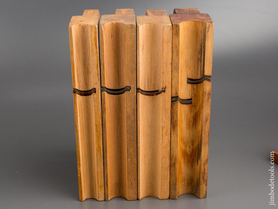 Graduated Set of Four Nosing Planes by J.F. & G.M. LINDSEY circa 1856-79 Huntington, MA - 80382