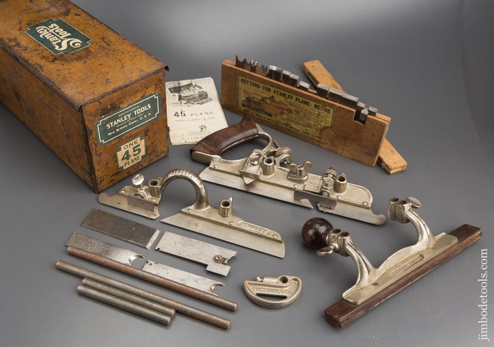 STANLEY No. 45 Combination Plane 100% COMPLETE in Original Box - 80385