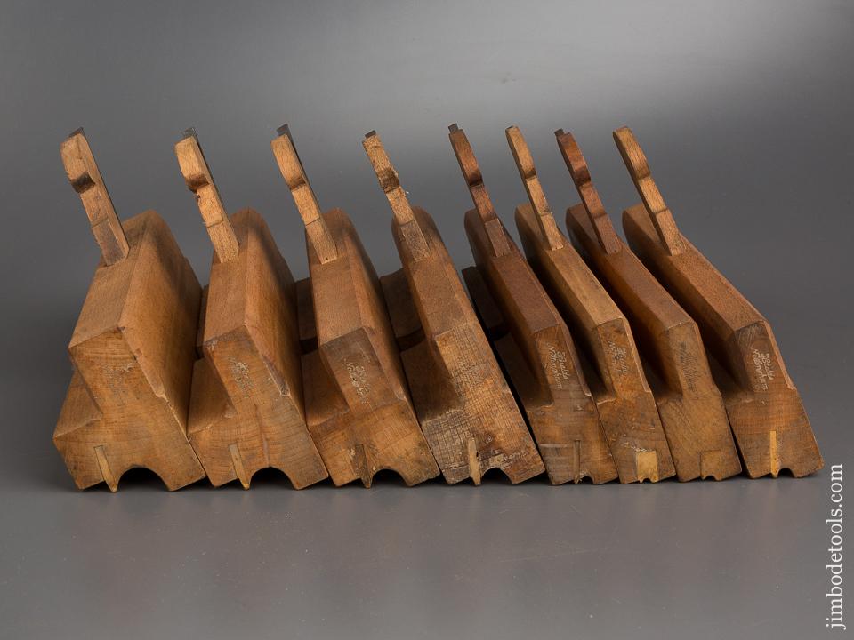 Crisp & Clean! User Set of Eight Side Beads by HIELDS circa 1830-1881 Nottingham - 80660