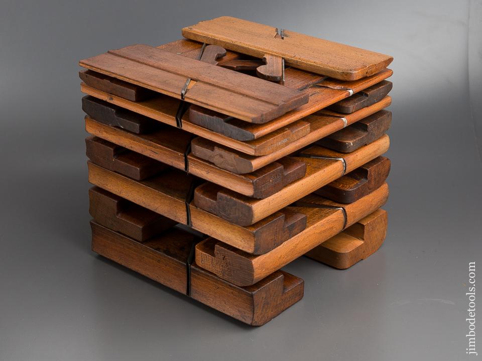 Complete Set of 18 MOSELEY Hollows & Rounds Moulding Planes circa 1831-1910 EVEN - 80400