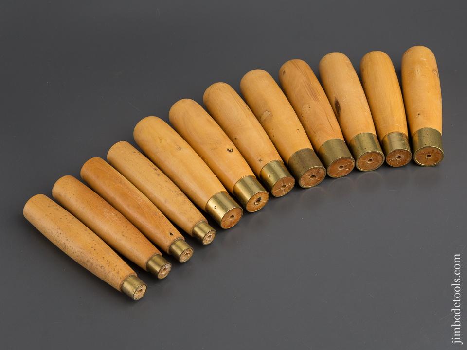Graduated Set of Twelve Boxwood Chisel Handles - 80412