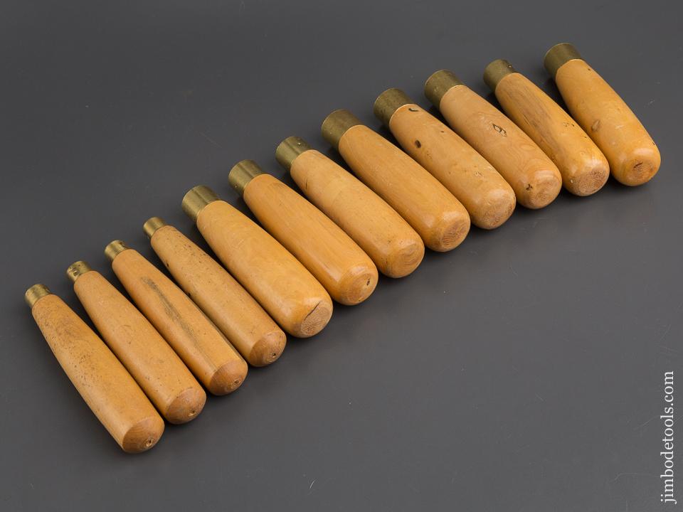 Graduated Set of Twelve Boxwood Chisel Handles - 80412
