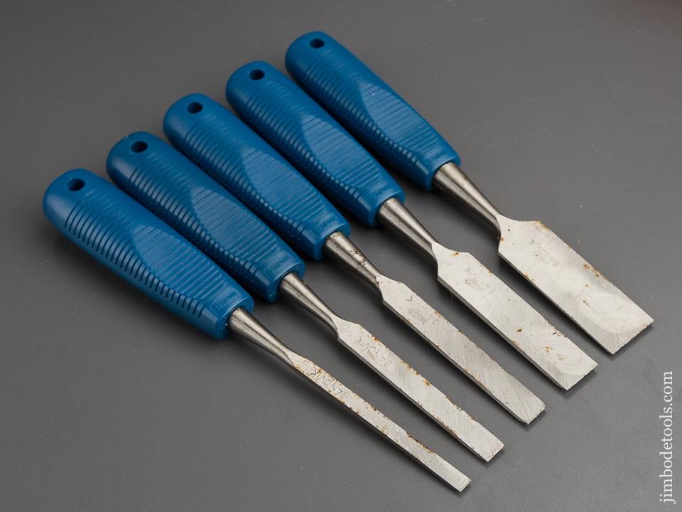 SANDVIK No. 423 Set of Five Chisels in Original Box - 80447