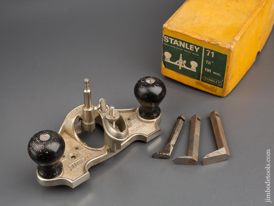 STANLEY No. 71 Router Plane 100% COMPLETE in Original Box - 80475