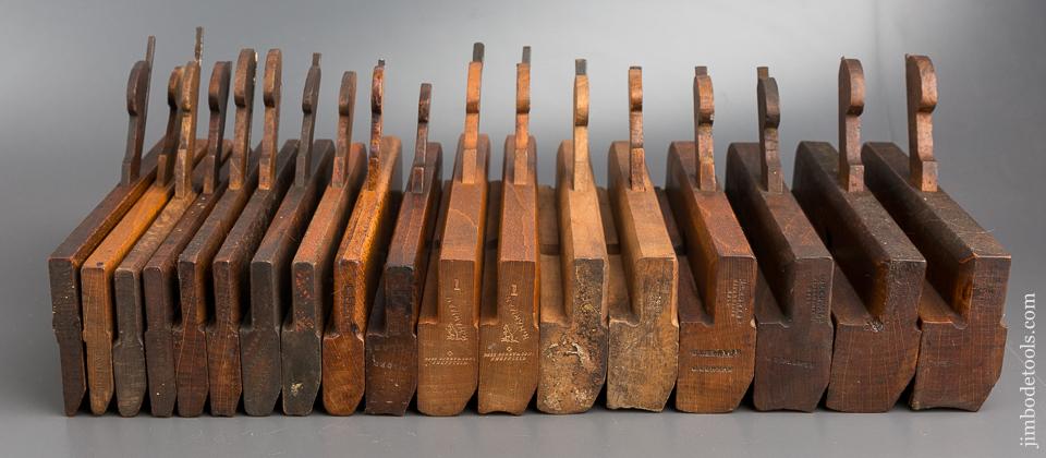 Complete Working Set of 18 Hollows & Rounds Molding Planes EVENS - 80476