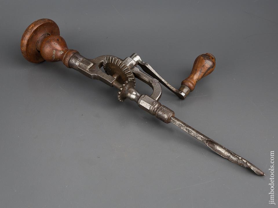 Early Ornate Iron Hand Drill - 80545