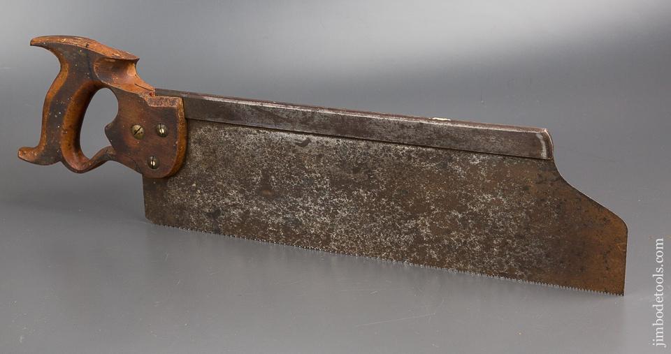 Crisp REAGAN's Patent DISSTON No. 9 Improved Back Saw with Ergonomic Handle - 80598