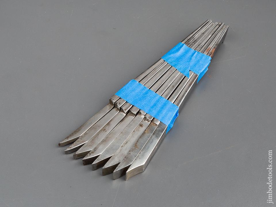 EXTRA FINE User Set of 8 Graduated Plow Plane Irons - 80613