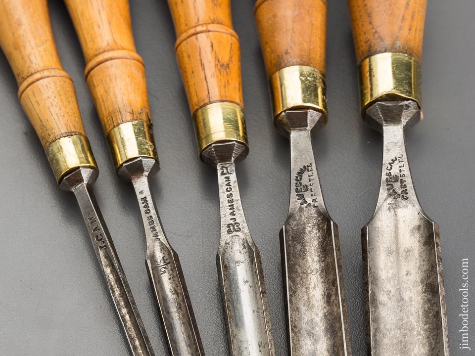 Unheard of! Set of Five 18th Century JAMES CAM Gouges - 80756