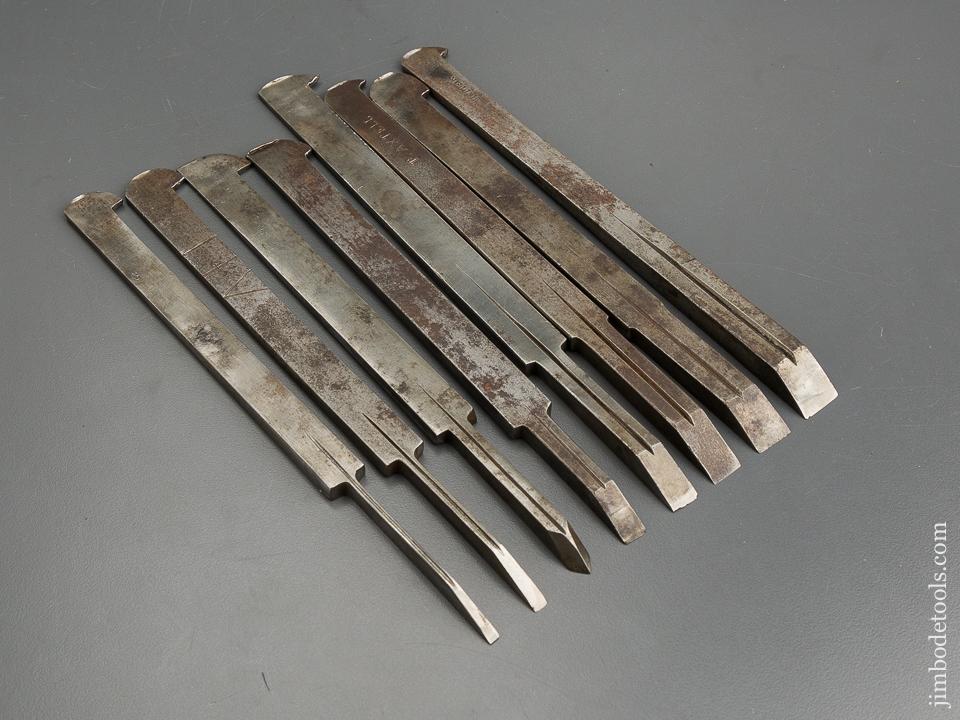 Good user Plow Plane Iron Set Numbered 1-8 Mixed Maker - 80987