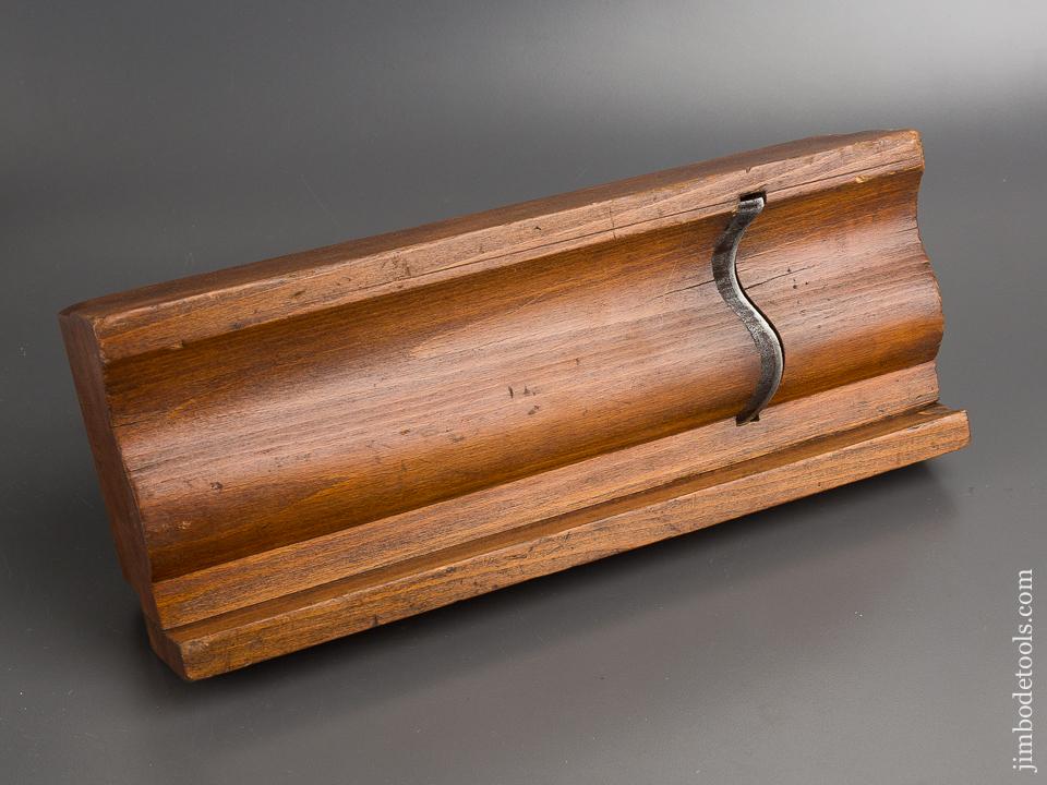Monster! OHIO TOOL CO 5 1/4 inch Crown Molding Plane with 3 5/8 inch Iron circa 1851-1913 - 81418R