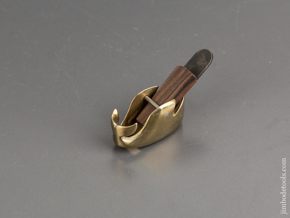 1/2 inch OTNER-BOTNER Brass Whale Finger Plane in Original Box - 81406R
