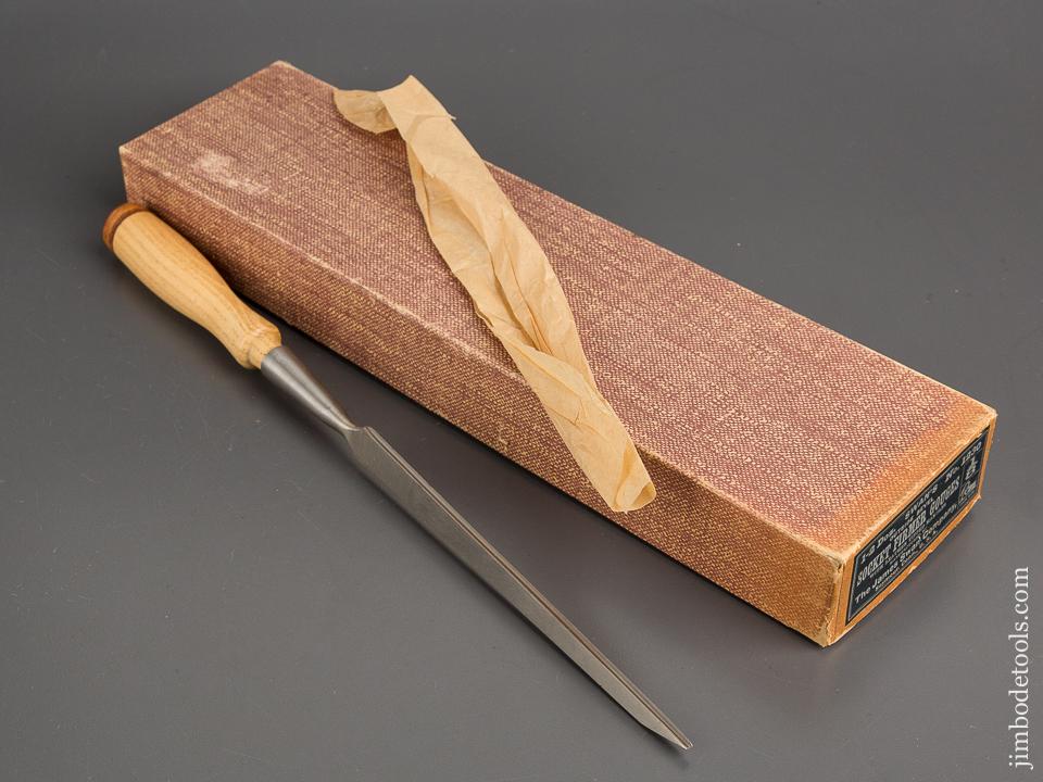 1/8 x 14 1/4 inch JAMES SWAN No. 1230 Socket Firmer Chisel MINT in Original Box - 81654