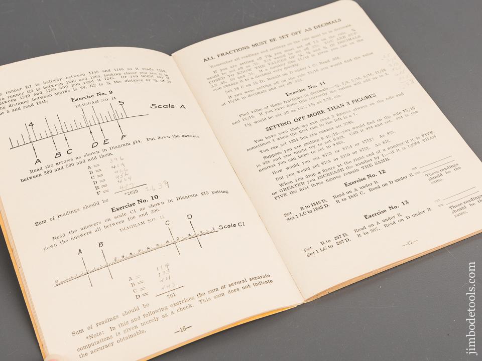 Book: THE MANIPHASE SLIDE RULE 1928 EUGENE DIETZGEN CO. Catalogue - 81916R