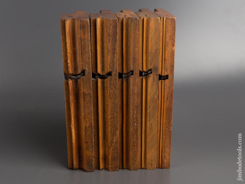 Graduated Set of Five Working User Side Bead Moulding Planes by D. MALLOCH & SON PERTH circa 1878-1913 GOOD+ - 82002R