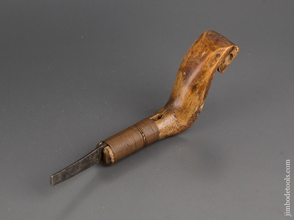 Early and Outstanding Eight inch Hand carved Crooked Knife - 82022R