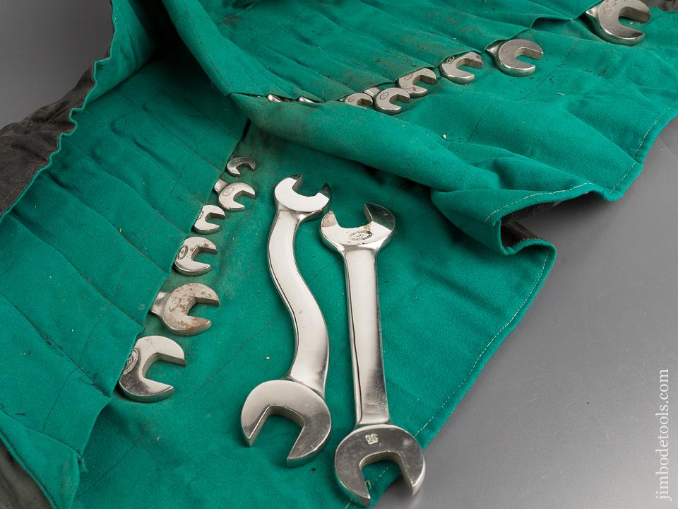 Set of Seventeen WILLIAMS & CO Double End Wrenches in Original Roll - 82041R