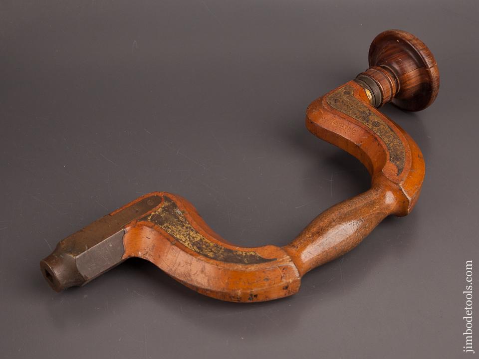 Extra-Fine! MOULSON BROS. Plated Beech Brace with Lignum Head - 82242R