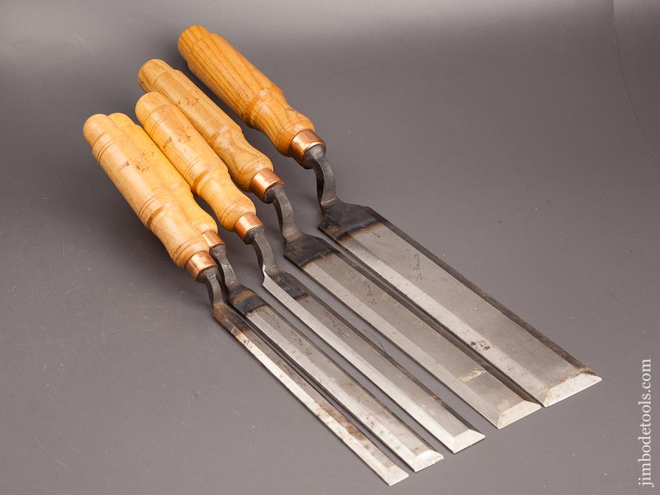 Set of Five BUCK BROTHERS Crank Neck Pattern Maker's Paring Chisels NEW OLD STOCK - 82325