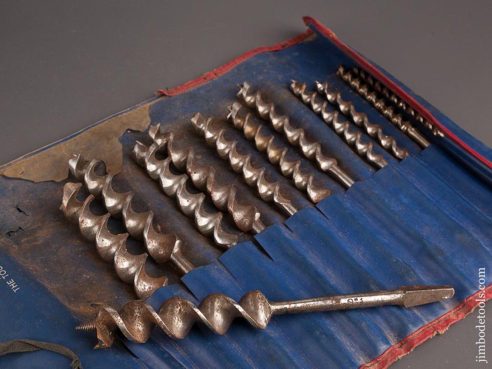 Complete Set of 13 STANLEY RUSSELL JENNINGS Auger Bits in Original Roll 0 82782