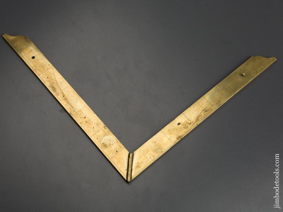 Stunning! 17th Century French Folding Square with Acanthus Leaves Engraving Signed ECHELLE - 82813U