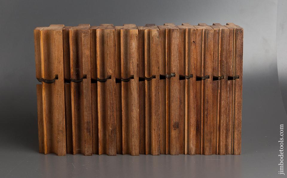 Massive! Matched Set of Ten ROUTLEDGE BIRMINGHAM Side Bead Moulding Planes circa 1876-1944 CRISP - 82852