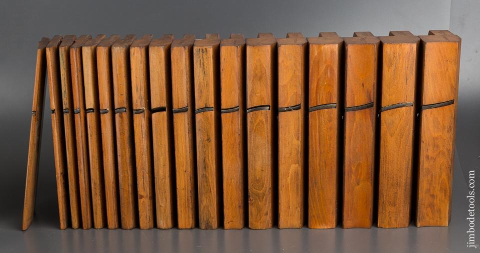 Crisp Matched Set of G. EASTWOOD YORK Hollows & Rounds Moulding Planes circa 1851-99 SKEWED - 83156