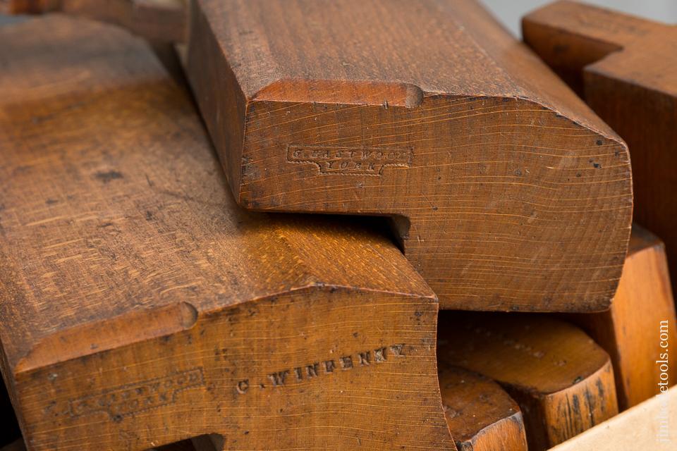 Crisp Matched Set of G. EASTWOOD YORK Hollows & Rounds Moulding Planes circa 1851-99 SKEWED - 83156