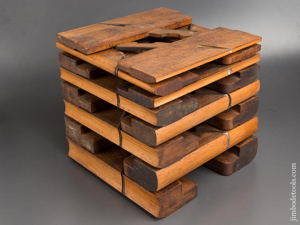 Matched Set of 16 User Hollows & Rounds Molding Planes by J.W. FARR circa 1837-38 Brooklyn, NY EVENS - 83239